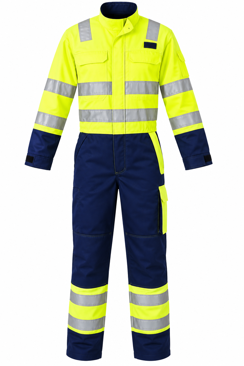 Combinaison de Sécurité Bicolore Haute Visibilité Coton Renforcé