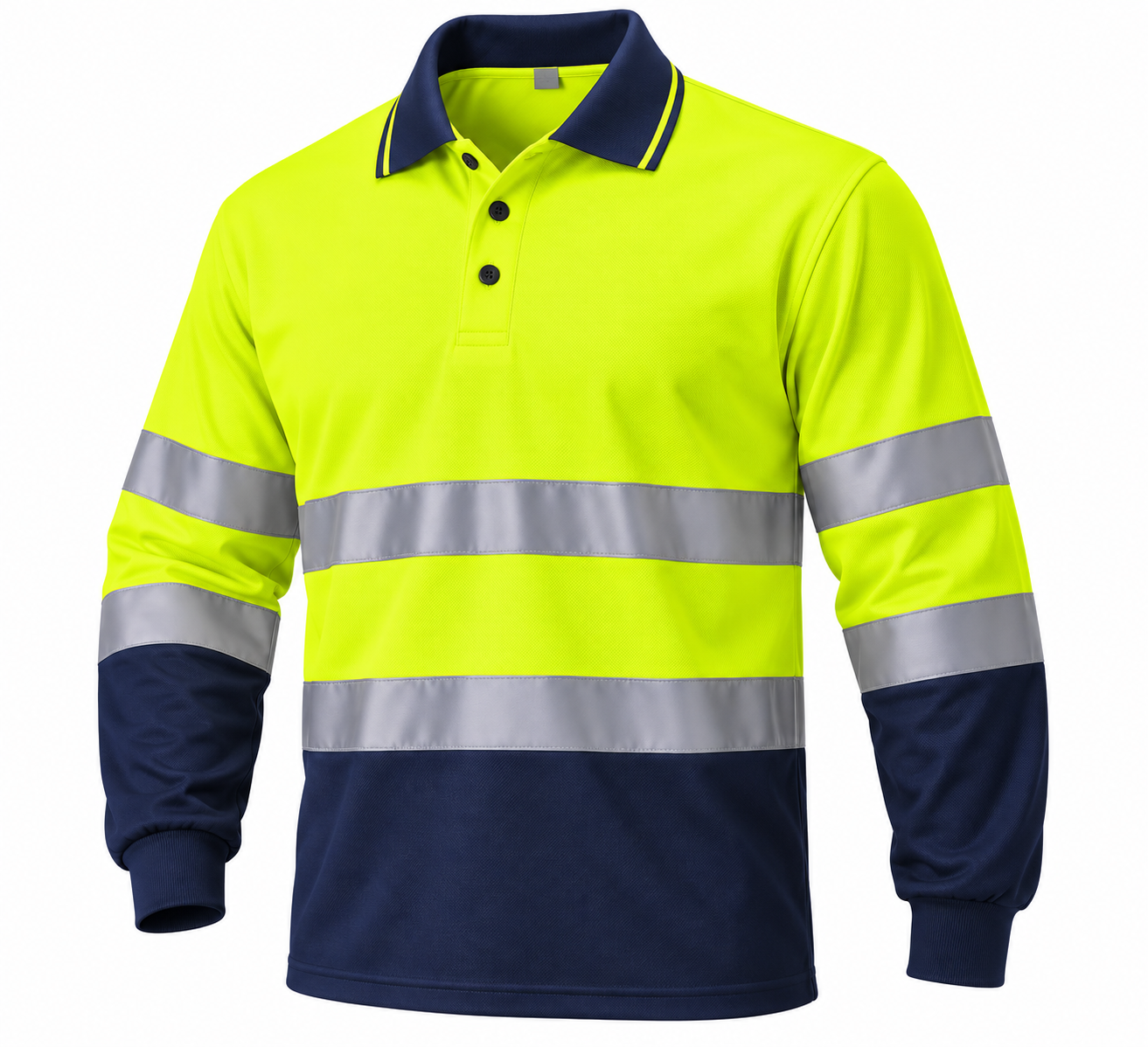Polo Haute Visibilité Respirant Maille Piquée Bicolore